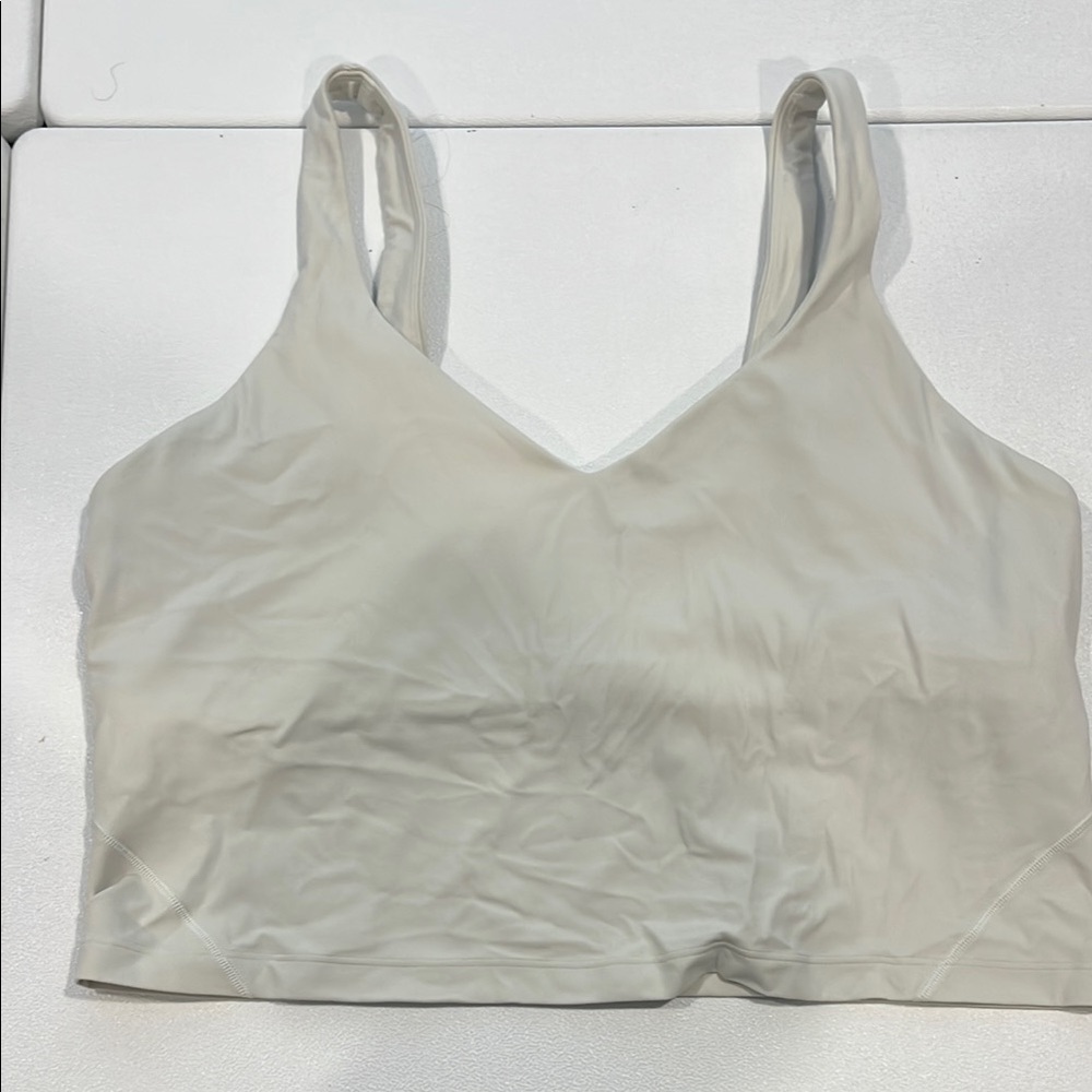 Lululemon Athletica Cream Seamless Sports Bra Crop Top